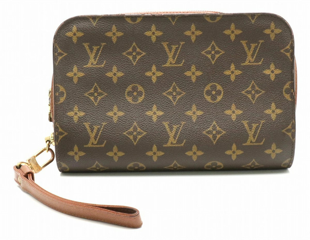 Louis Vuitton Monogram Orsay Pouch 2Way Shoulder Bag Canvas Leather Brown